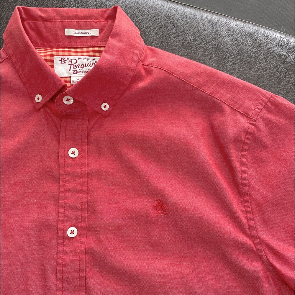 Penguin Short Sleeve Salmon Pink Heritage Fit Large